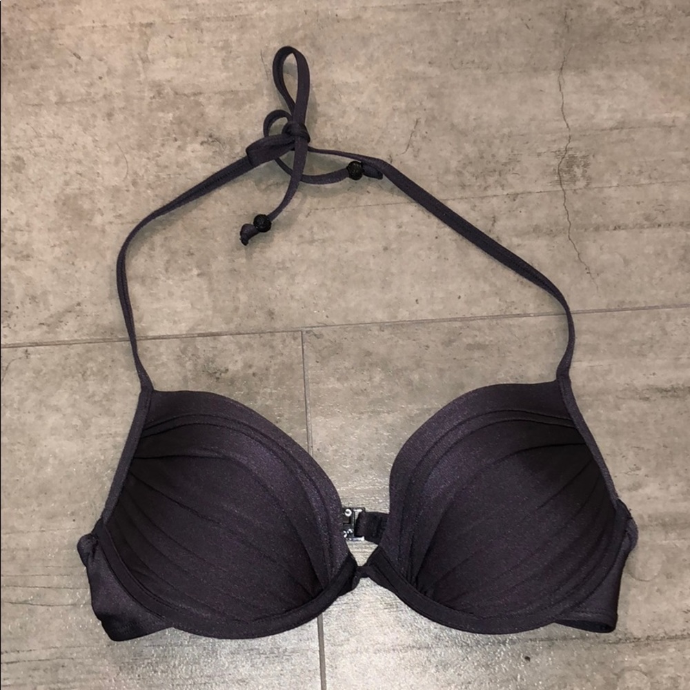 H&M Grey underwire halter swimsuit top
